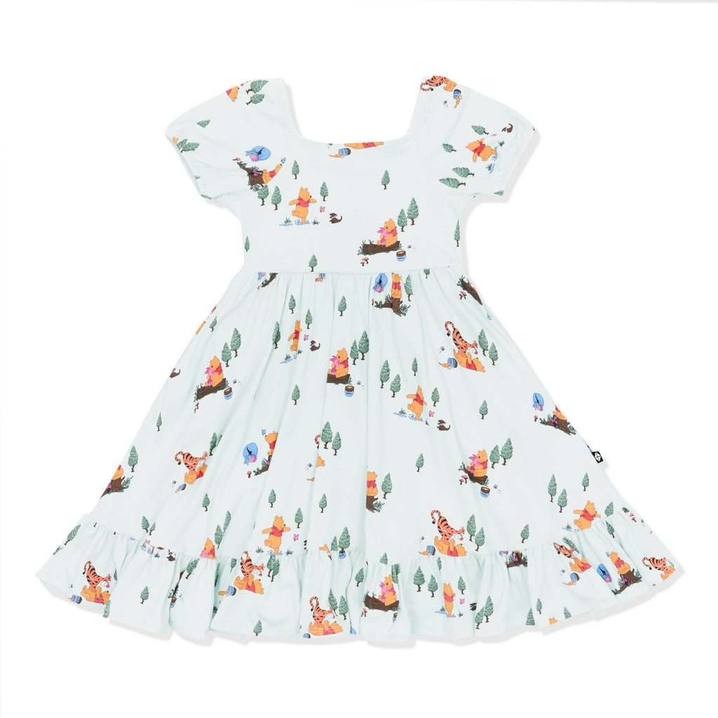 Puff Sleeve Twirl Dress in Winnie the Pooh Hundred Acre Wood