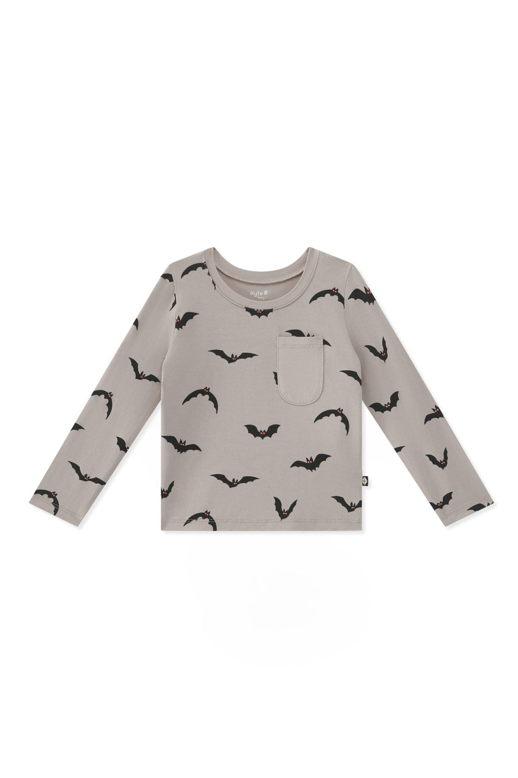Long Sleeve Toddler Crew Neck Tee in Bats