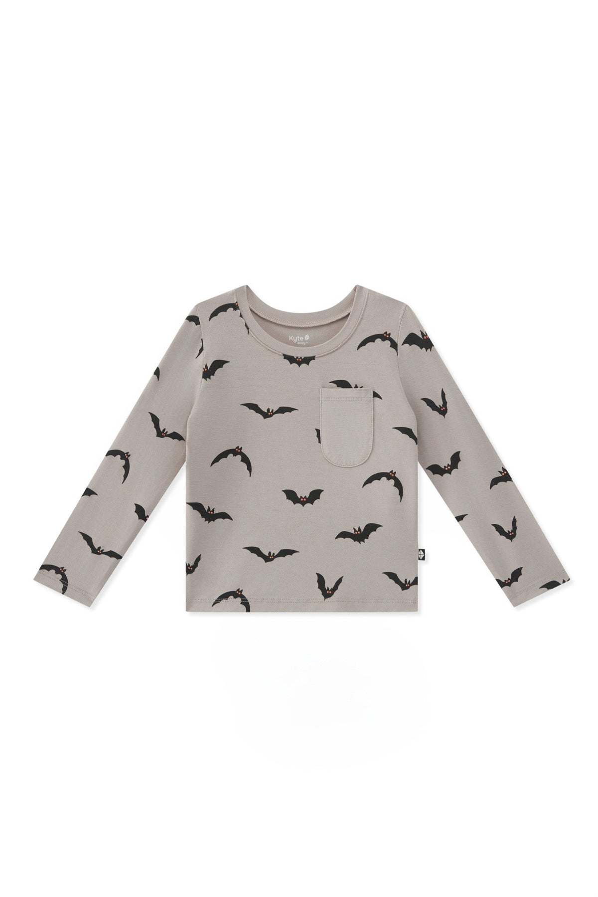 Long Sleeve Toddler Crew Neck Tee in Bats