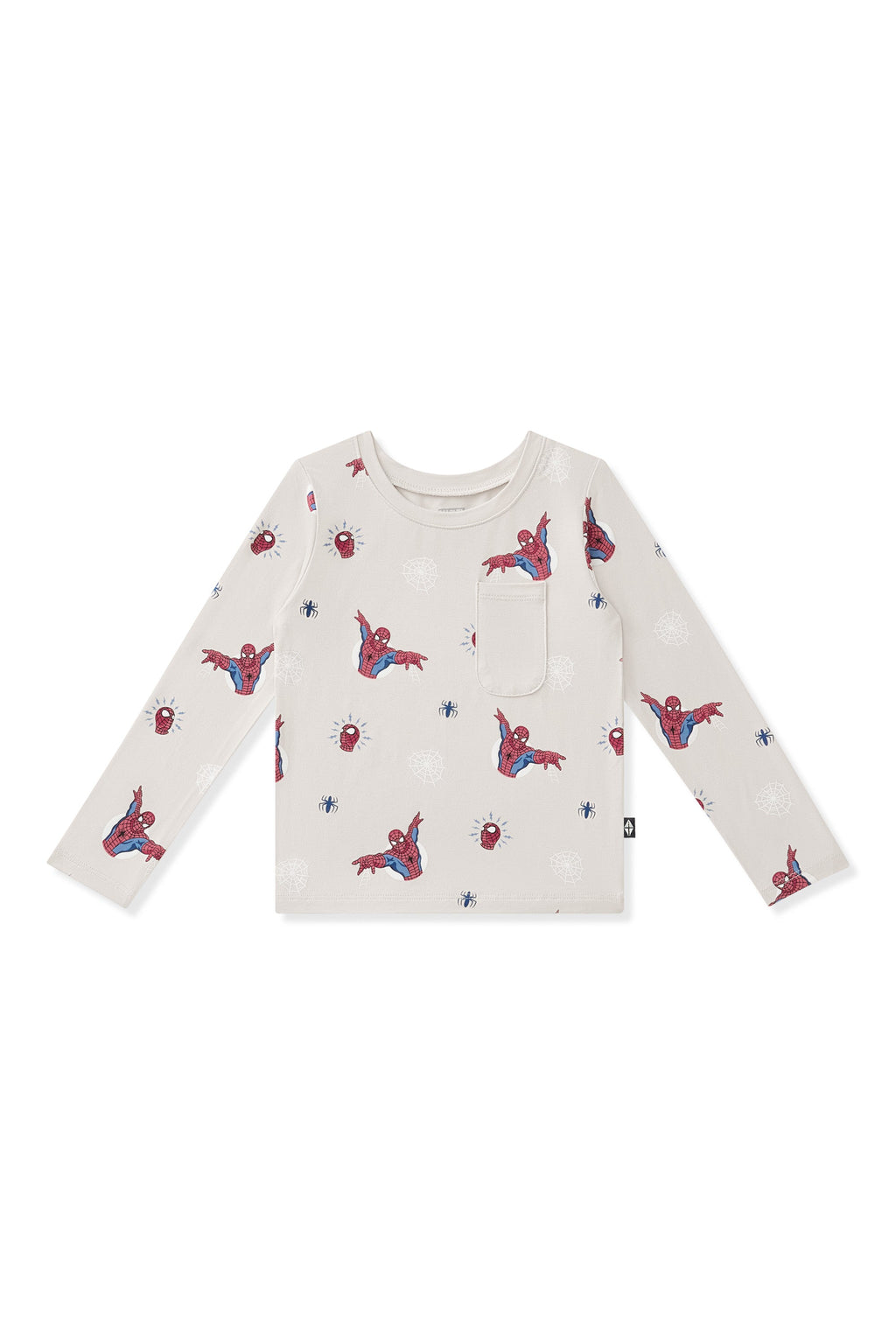 Long Sleeve Toddler Crew Neck Tee in Spider-Man