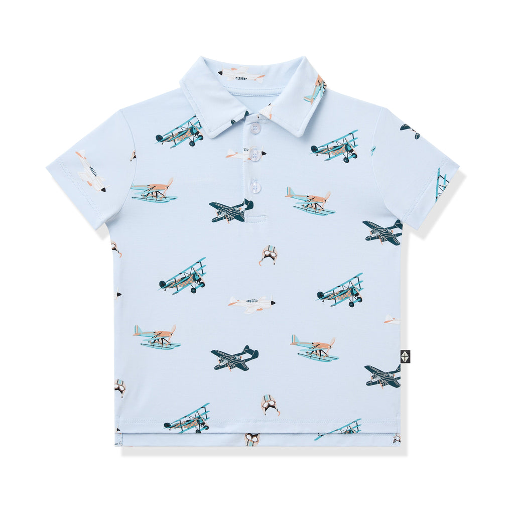 Toddler Short Sleeve Polo in Take Off