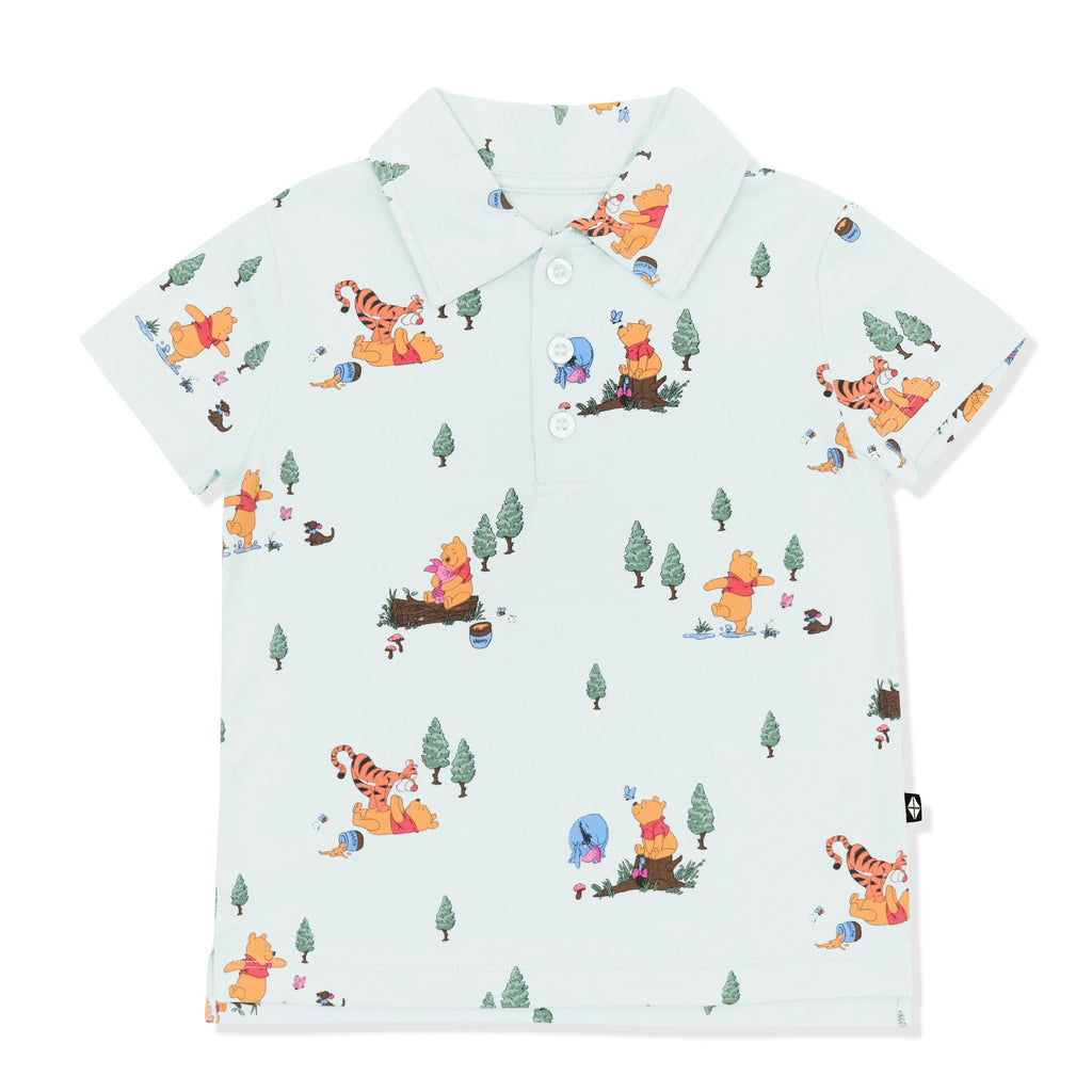Toddler Short Sleeve Polo in Winnie the Pooh Hundred Acre Wood