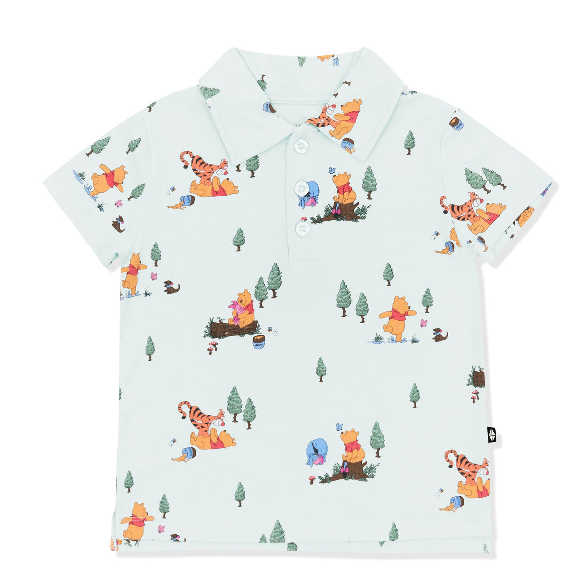 Toddler Short Sleeve Polo in Winnie the Pooh Hundred Acre Wood