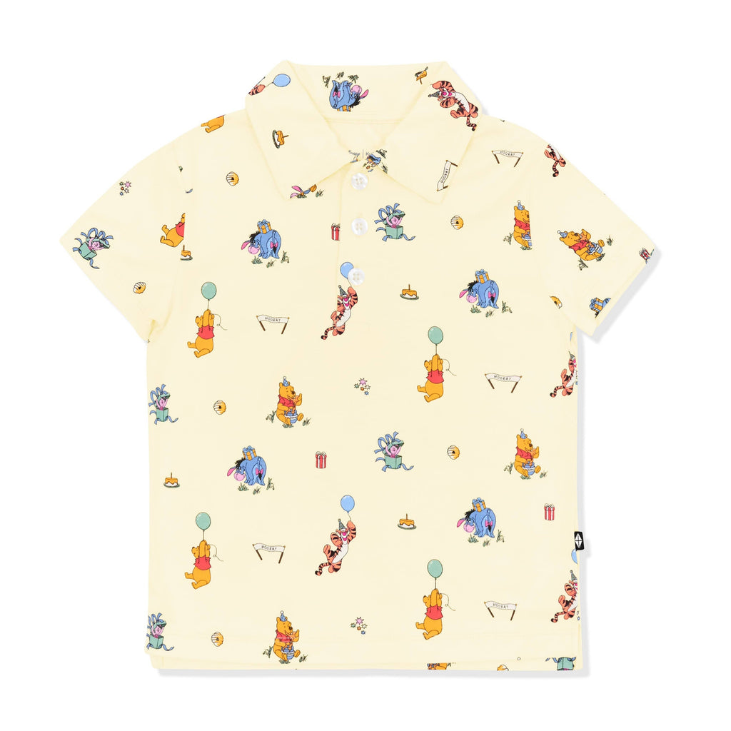 Toddler Short Sleeve Polo in Winnie the Pooh Celebration