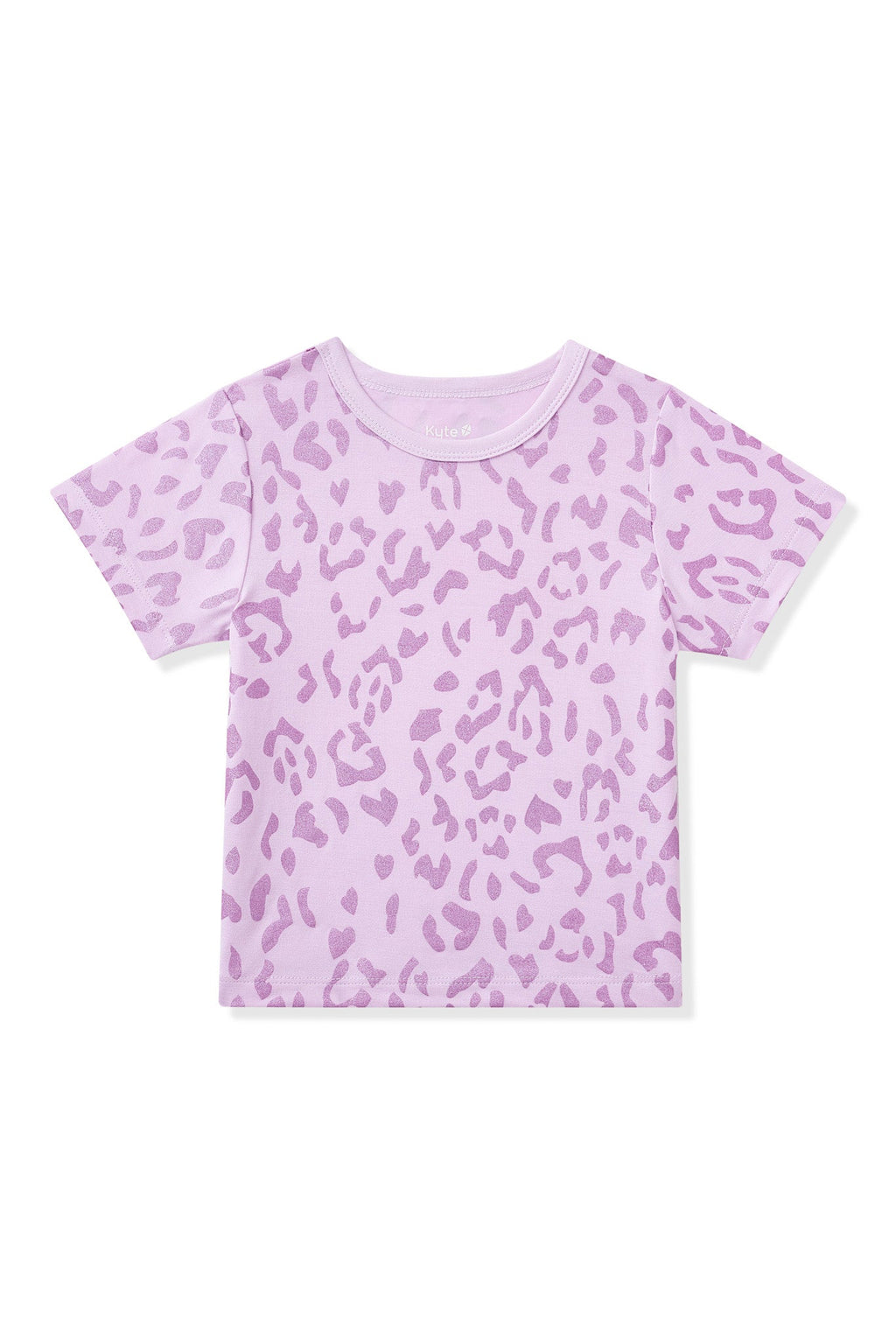 Toddler Basic Tee in Thistle Leopard