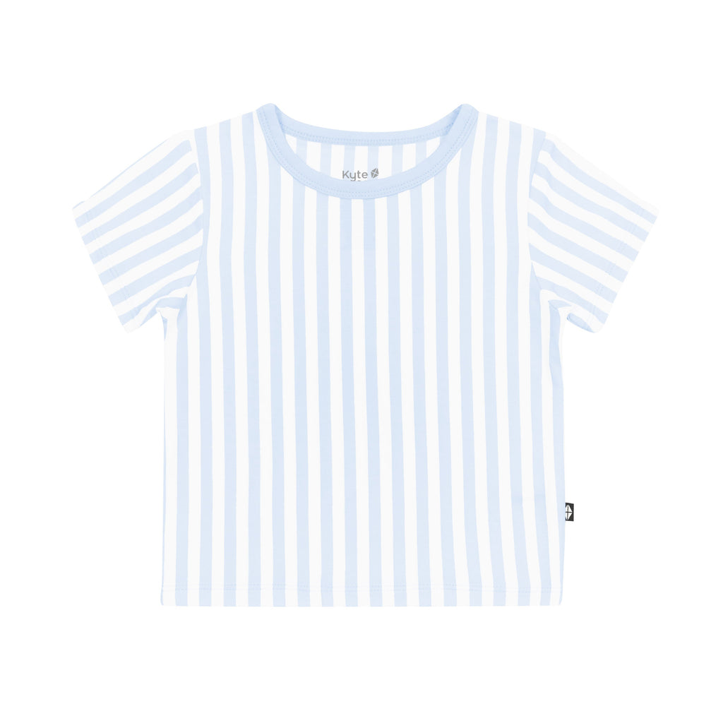 Toddler Basic Tee in Small Mist Stripe