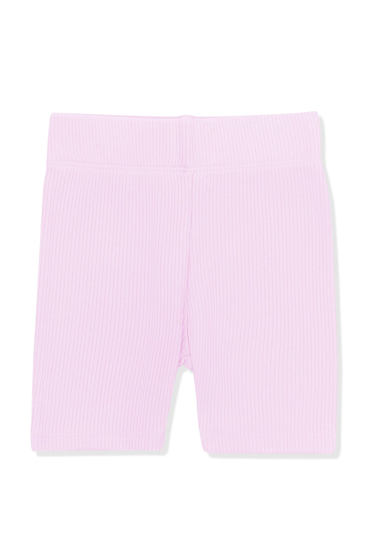 Ribbed Toddler Biker Shorts in Thistle