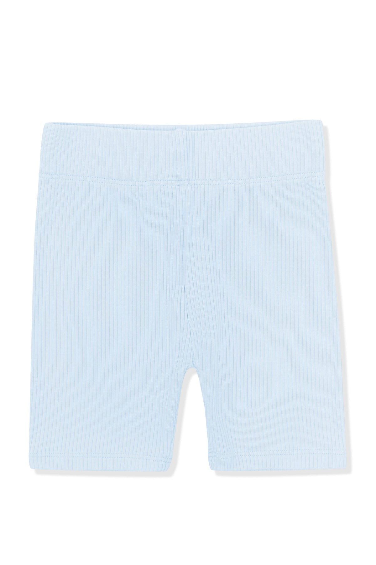 Ribbed Toddler Biker Shorts in Breeze