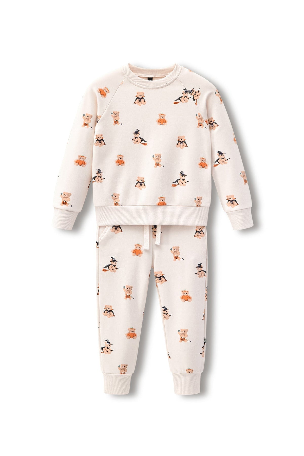 Long Sleeve Jogger Set in Halloween Teddy