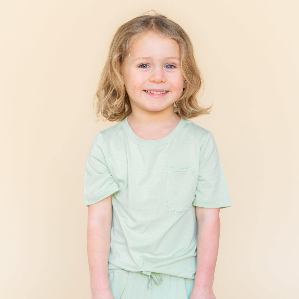Toddler Crew Neck Tee in Basil
