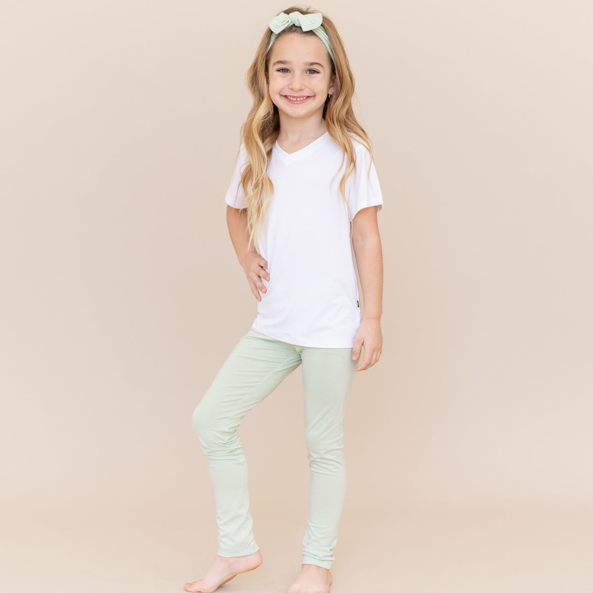 Toddler Leggings in Basil
