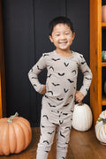 Long Sleeve Pajamas in Bats