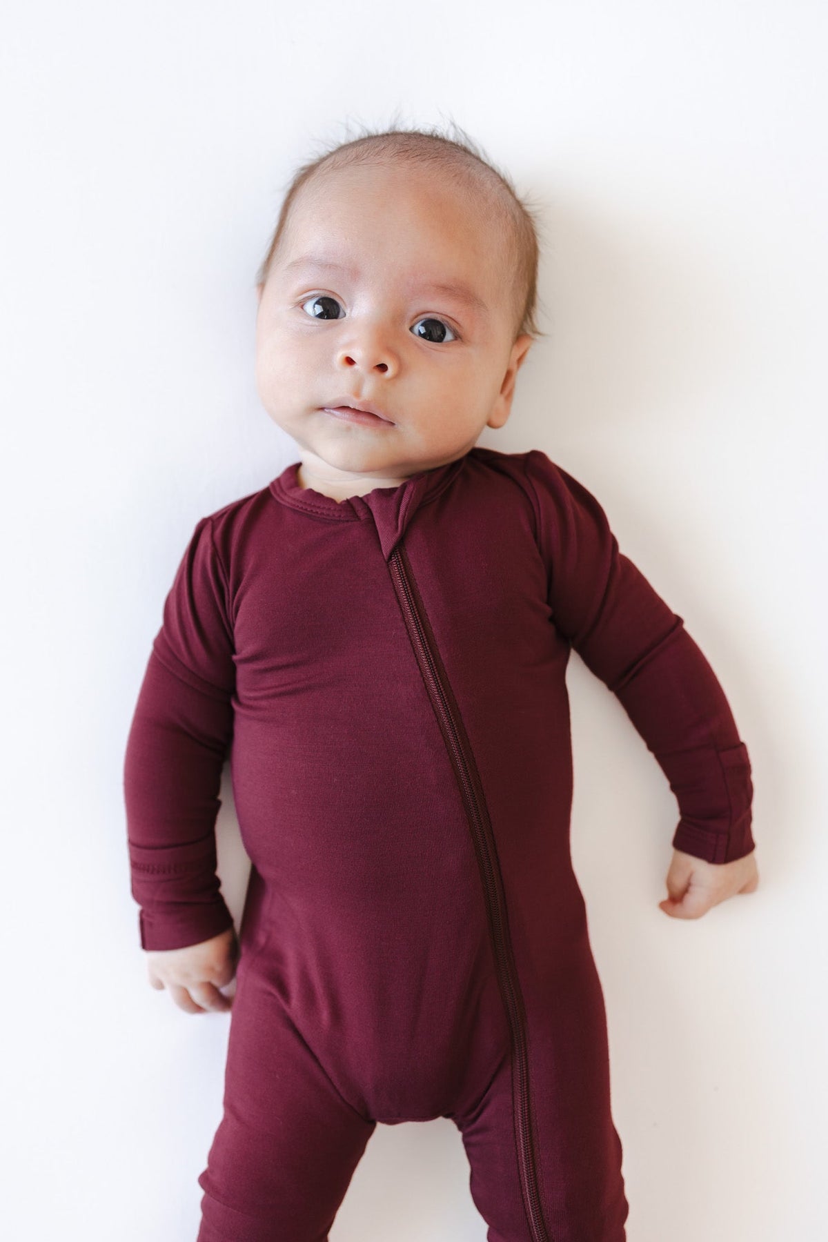 Zippered Romper in Burgundy