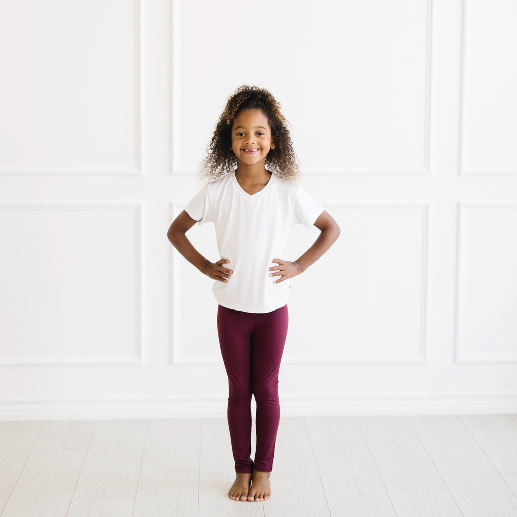 Toddler Leggings in Burgundy