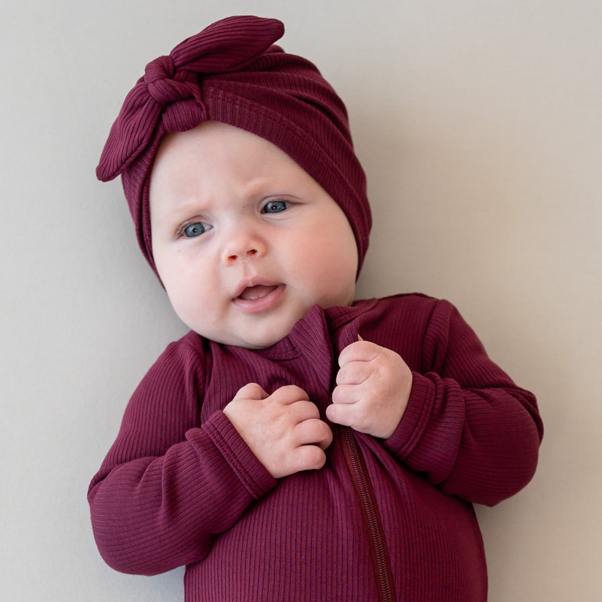 Ribbed Headwrap in Burgundy