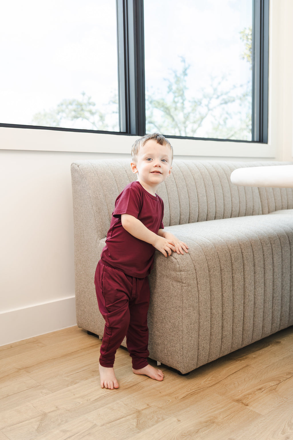 Toddler Jogger Pant in Burgundy