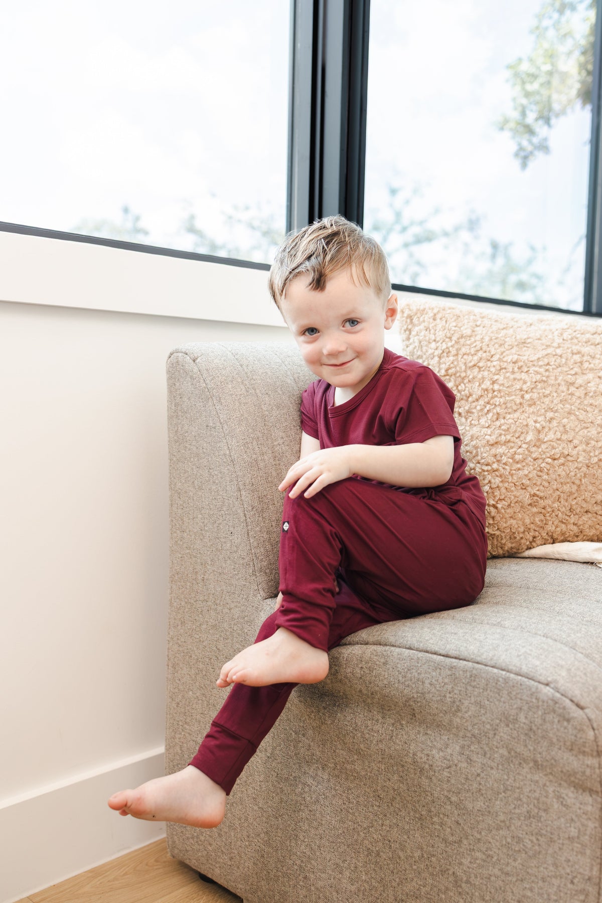 Toddler Jogger Pant in Burgundy