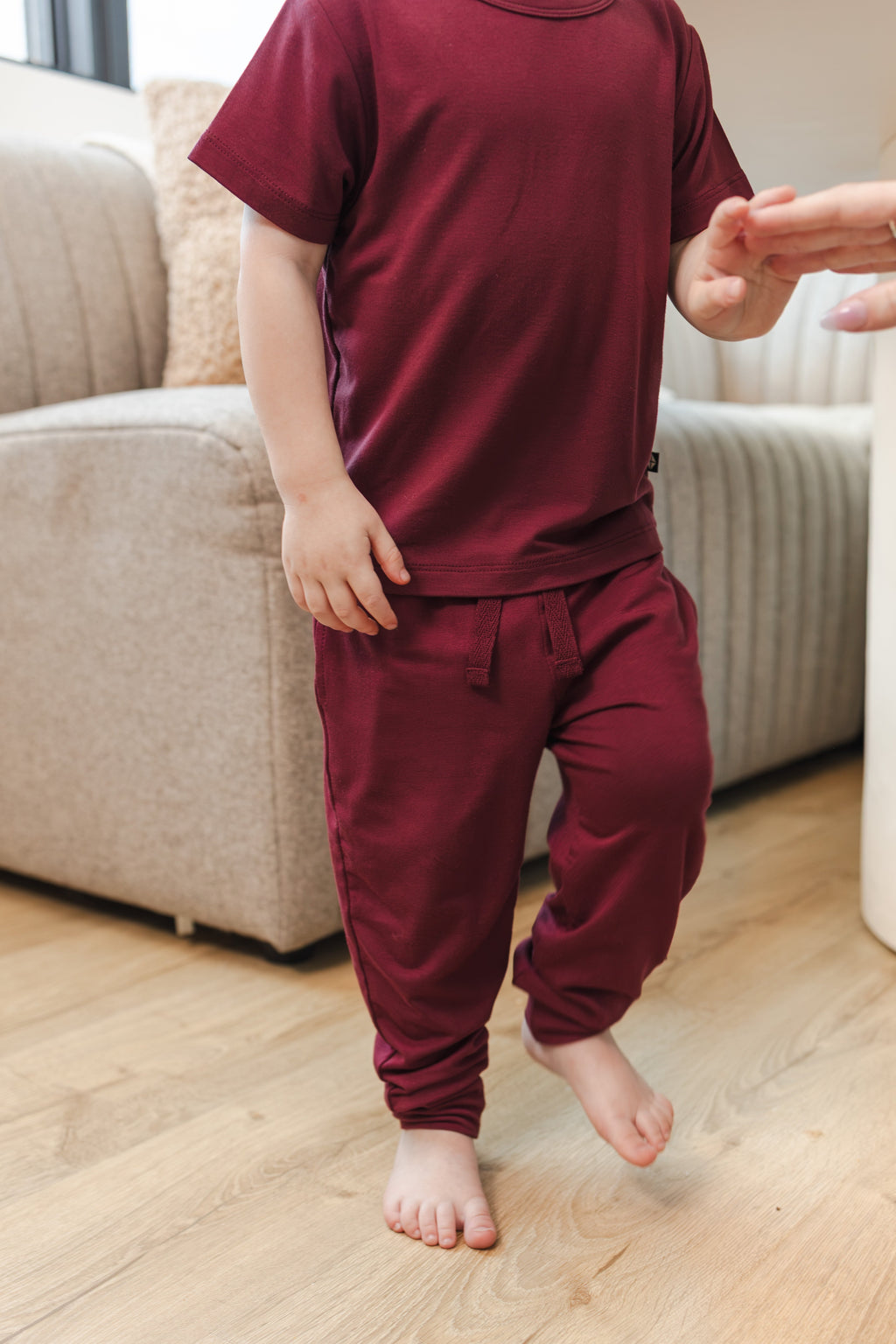 Toddler Jogger Pant in Burgundy