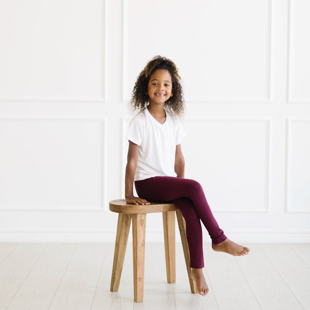 Toddler Leggings in Burgundy