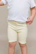 Ribbed Toddler Biker Shorts in Chamomile