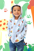 Zip-Up Hoodie in Curious George
