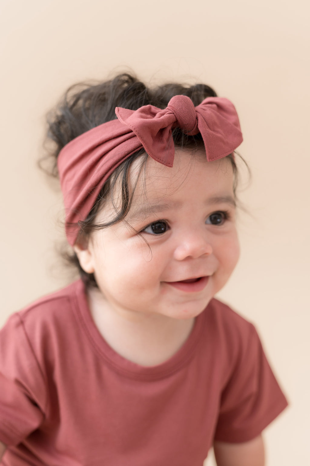 Knotted Bow Headband in Ember