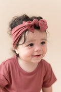 Knotted Bow Headband in Ember