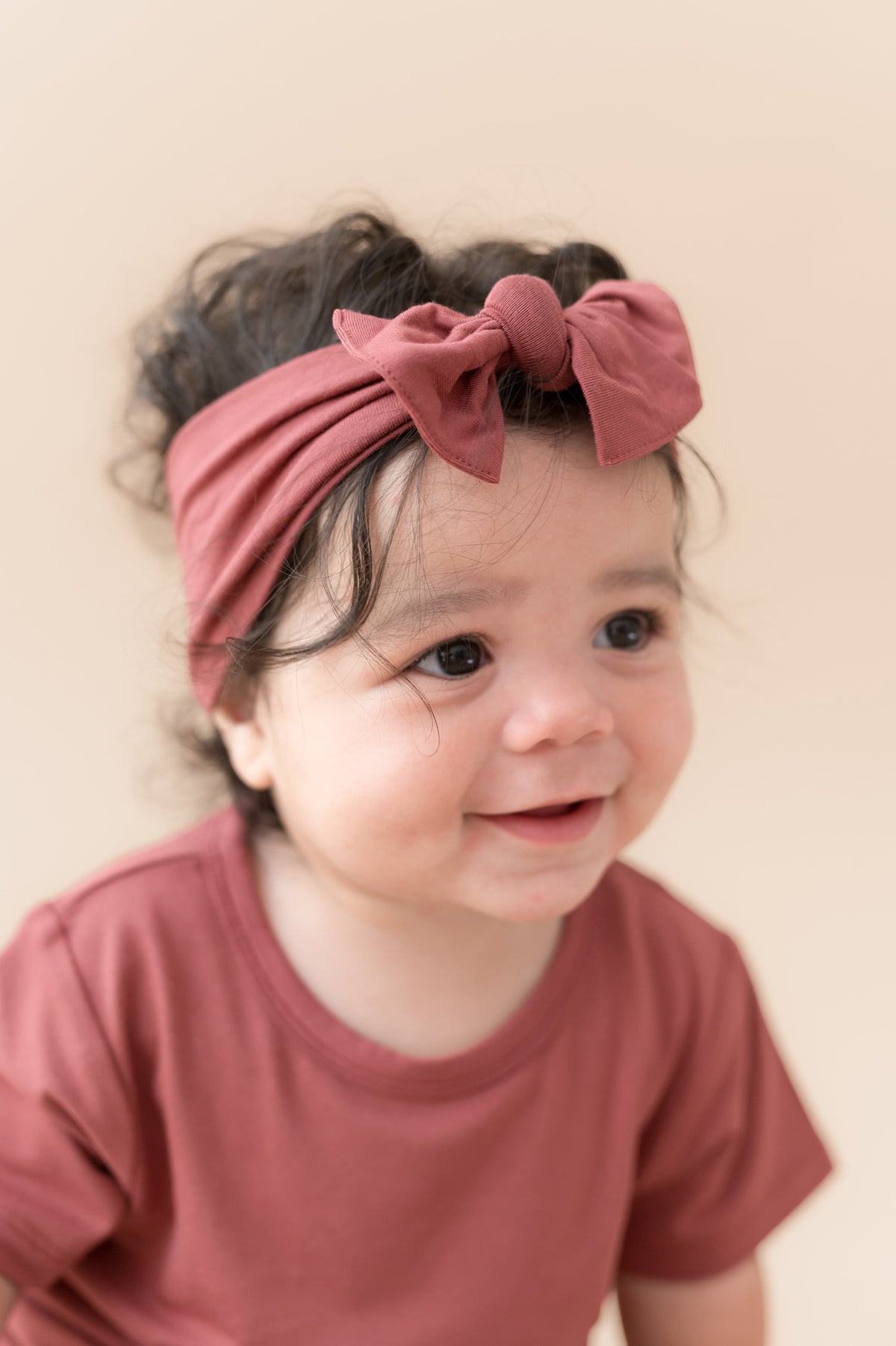 Knotted Bow Headband in Ember