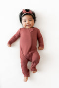 Zippered Romper in Ember