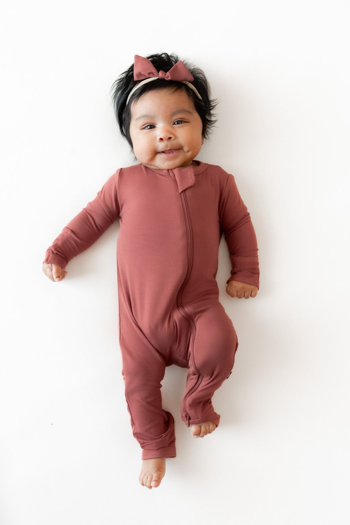 Zippered Romper in Ember