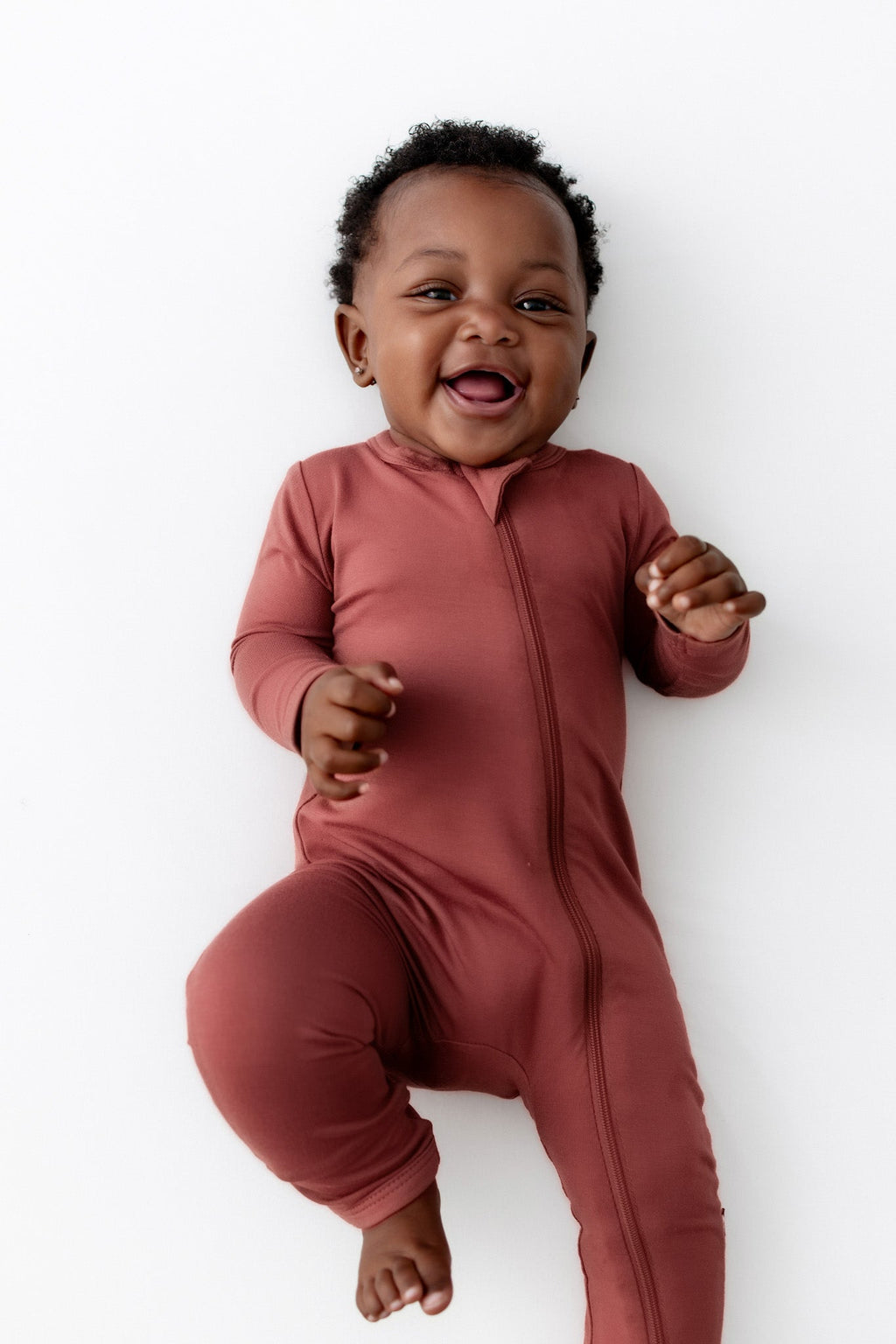 Zippered Romper in Ember