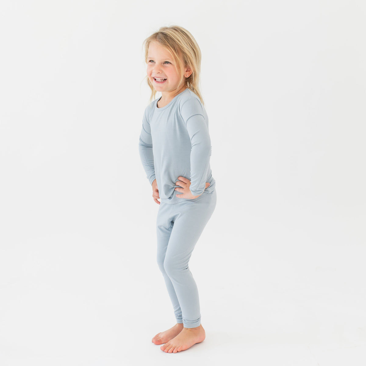 Long Sleeve Pajamas in Fog
