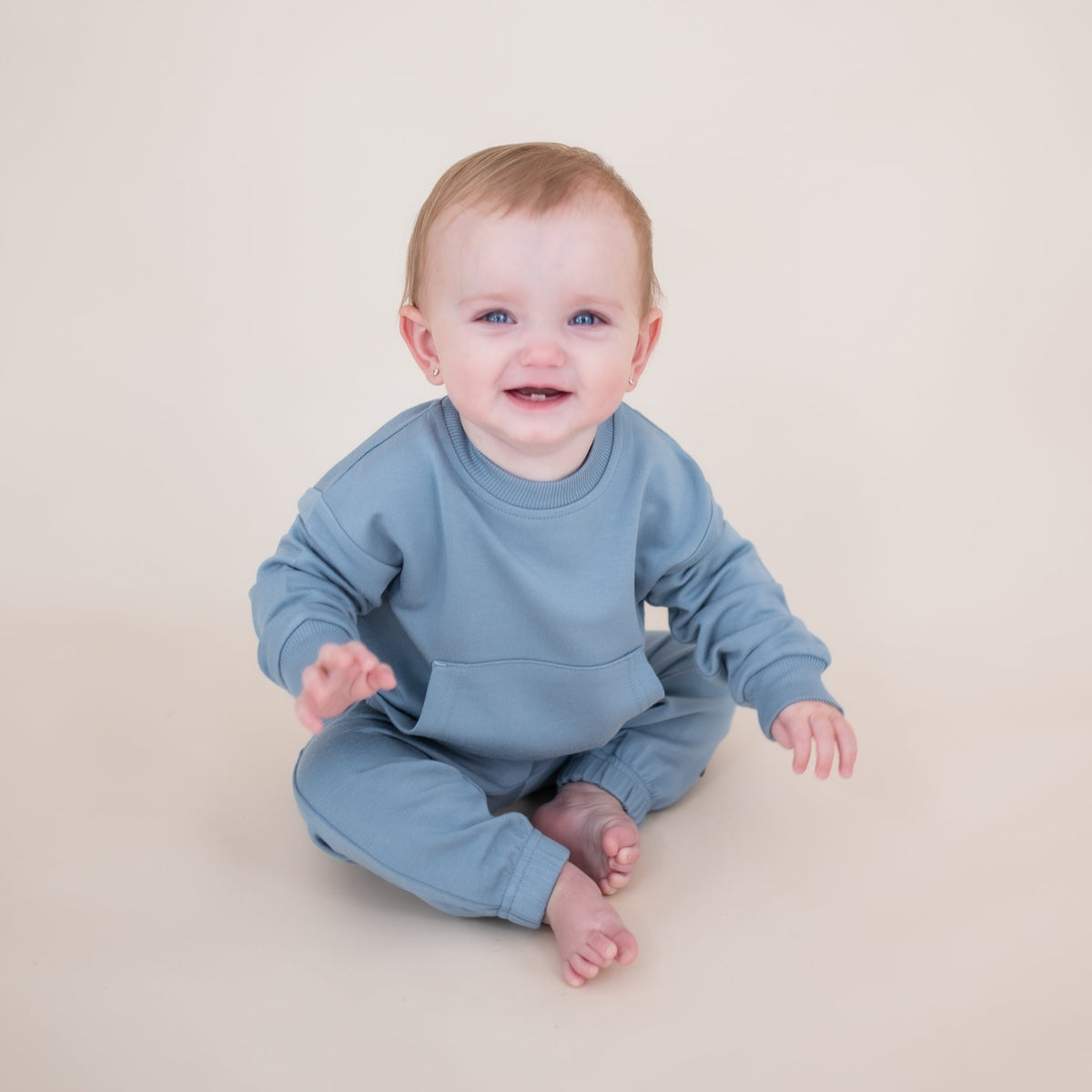 French Terry Jogger Set in Slate