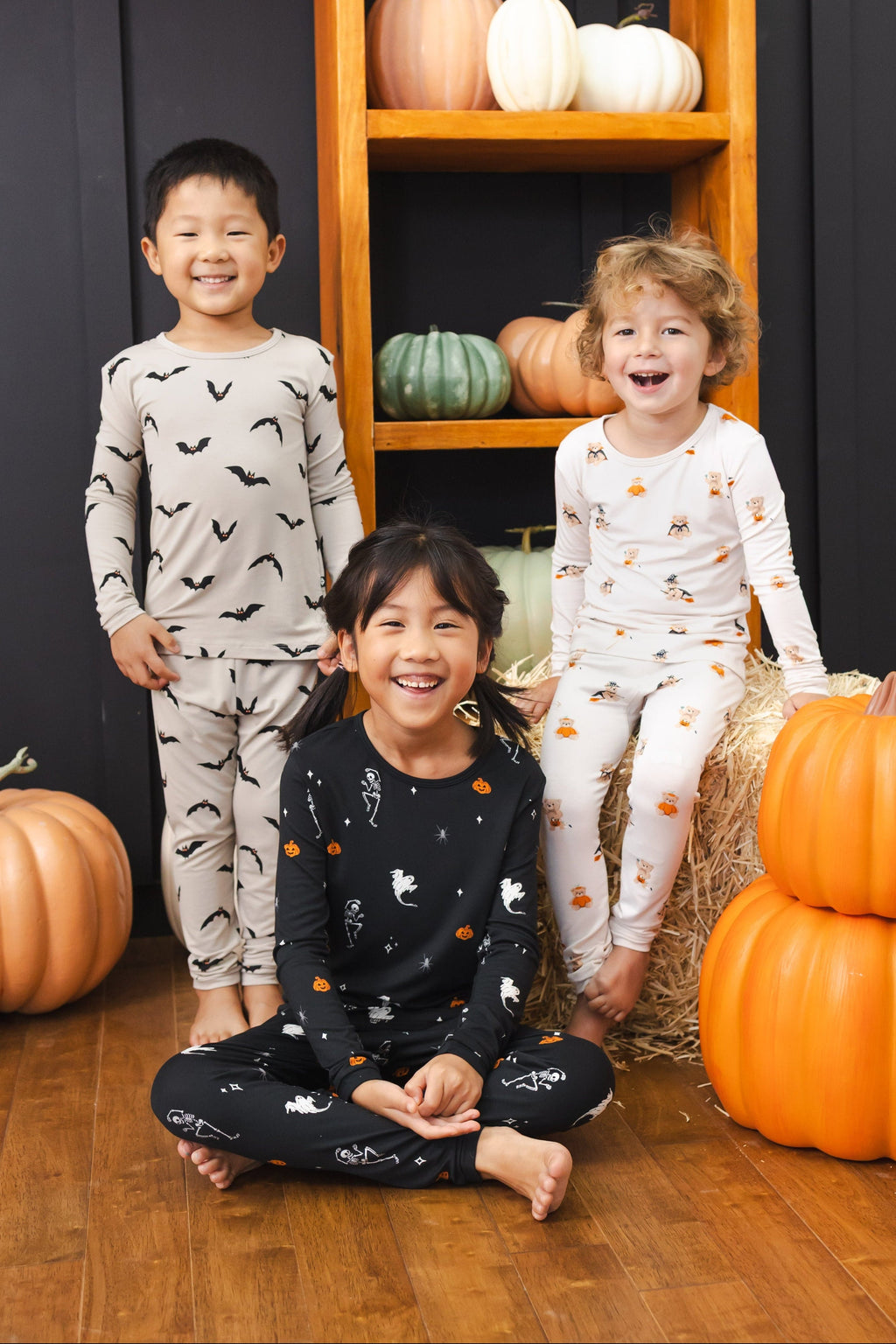 Long Sleeve Pajamas in Halloween Friends