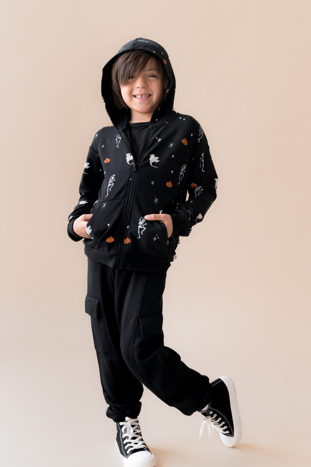 Zip-Up Hoodie in Halloween Friends