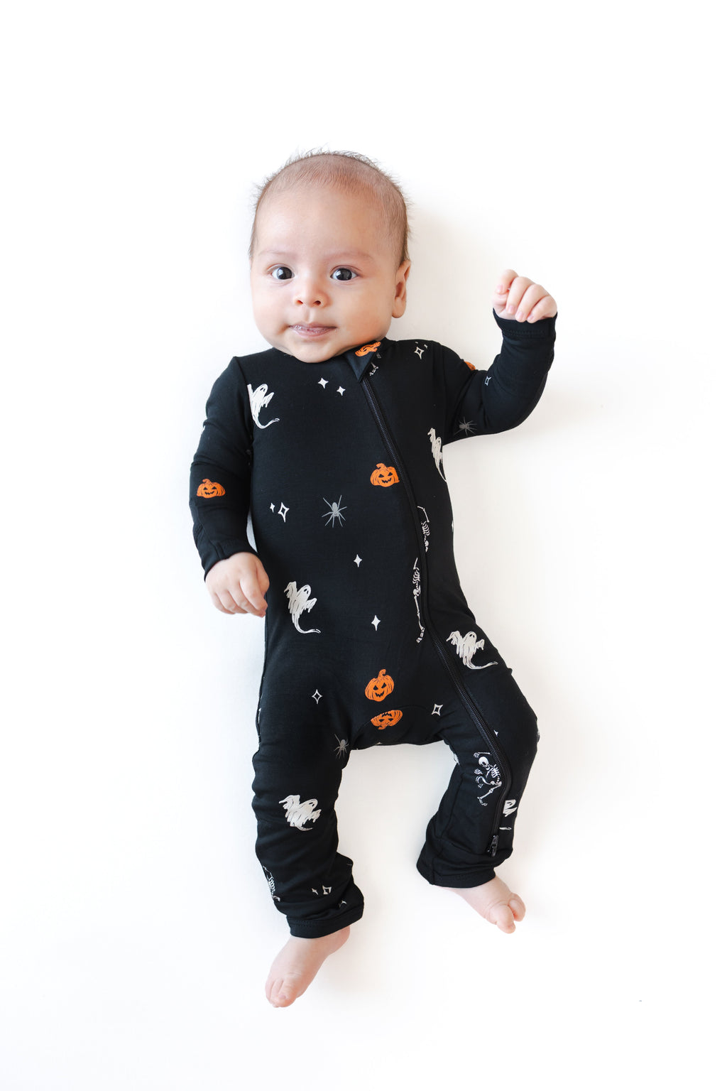 Zippered Romper in Halloween Friends