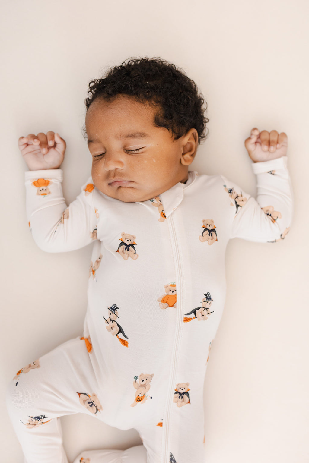 Zippered Footie in Halloween Teddy