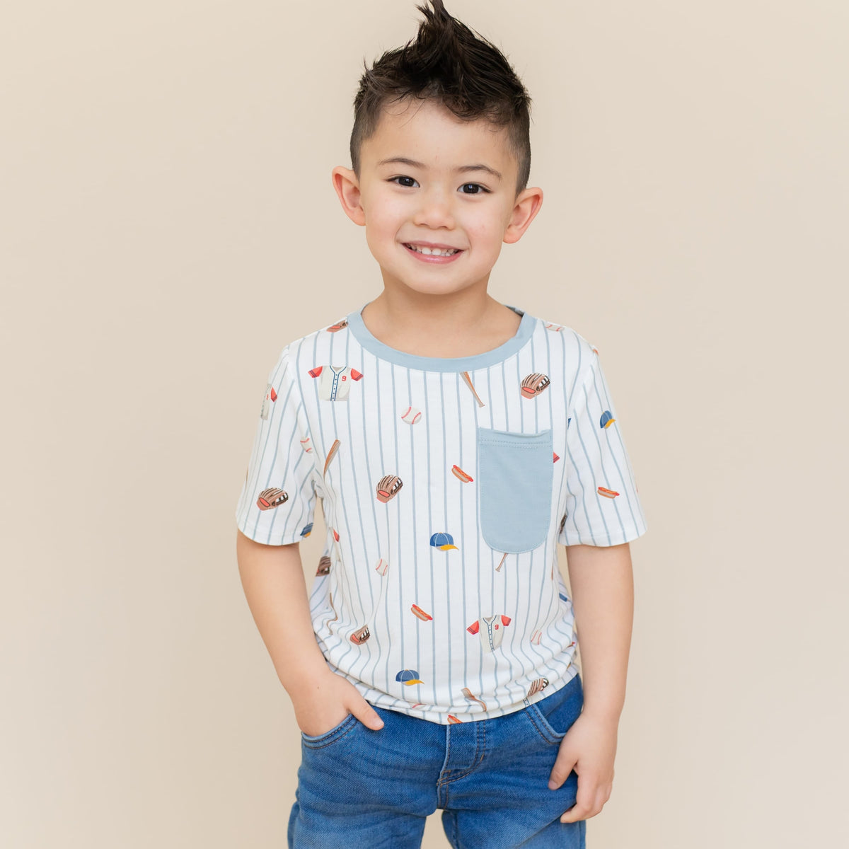 Toddler Crew Neck Tee in Home Run
