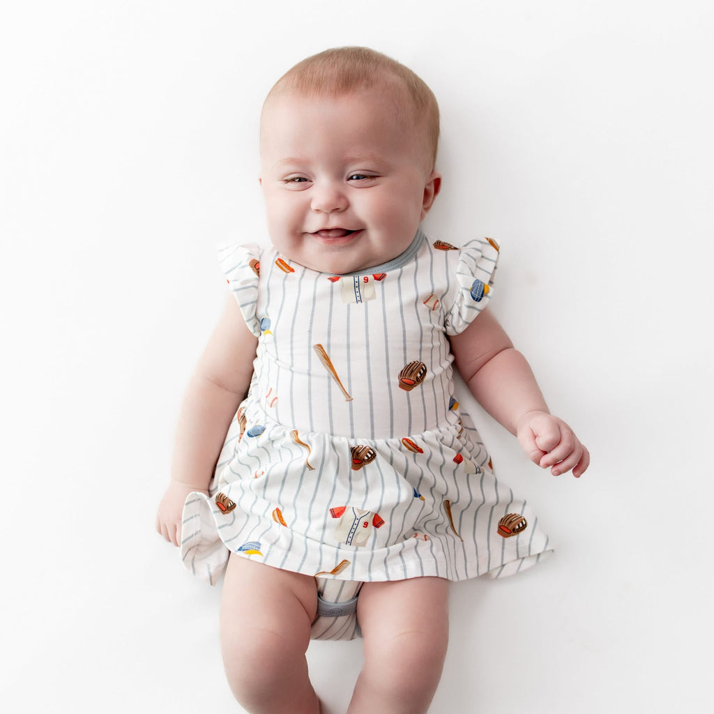 Twirl Bodysuit Dress in Home Run