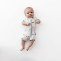 Zipper Shortall Romper in Home Run