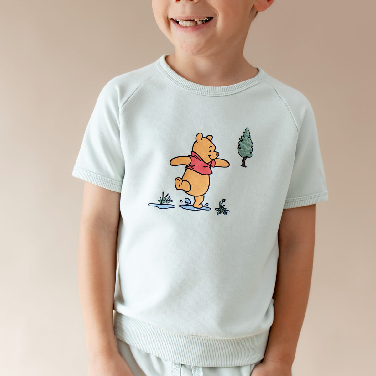 Short Sleeve Jogger Set in Winnie the Pooh on Dew