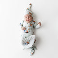 Knotted Day Gown with Hat Set in Winnie the Pooh Hundred Acre Wood