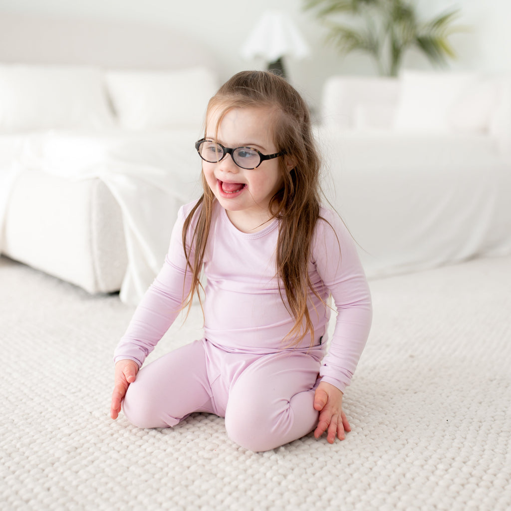 Long Sleeve Pajamas in Thistle