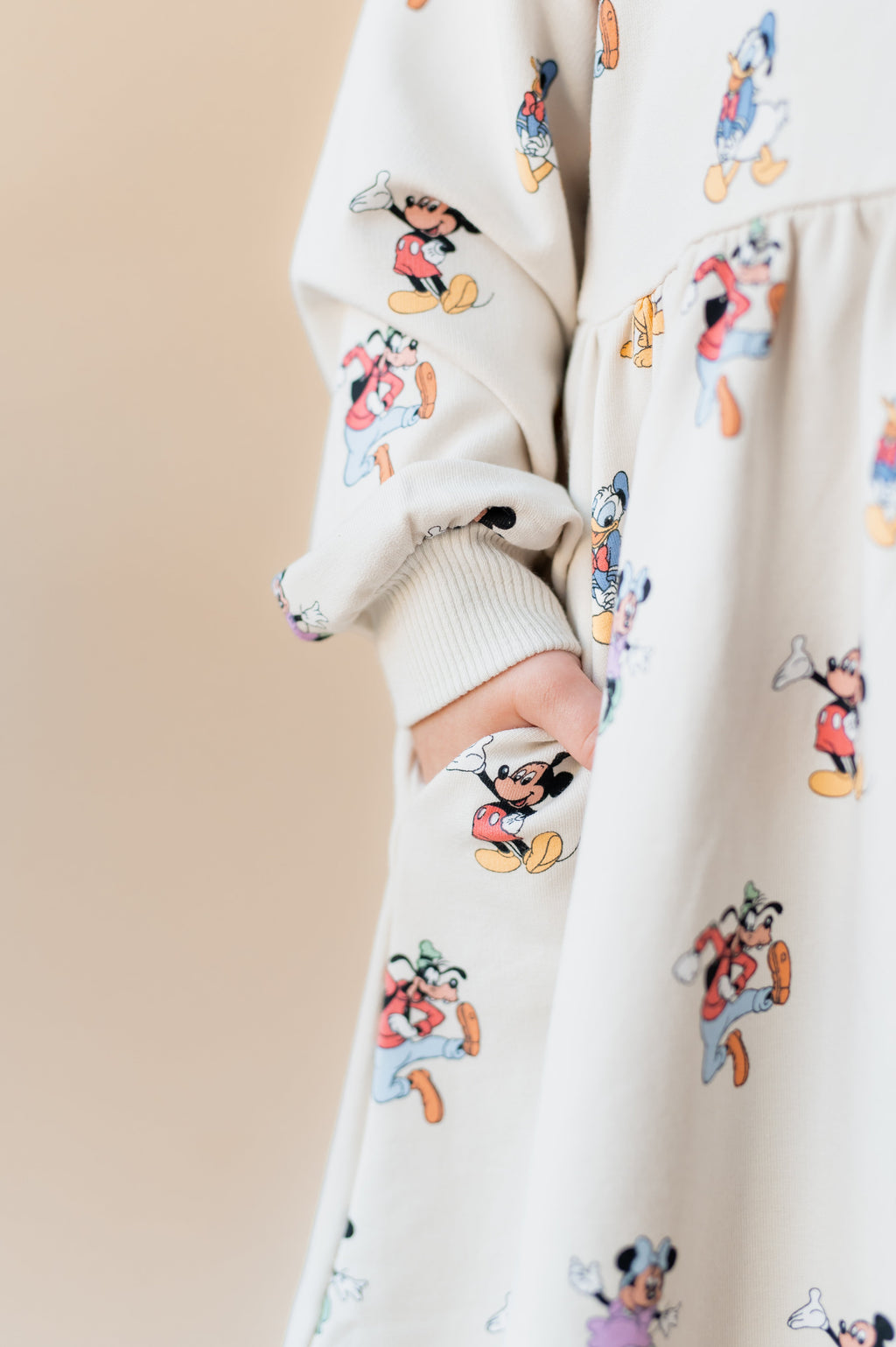 Long Sleeve Skater Dress in Mickey Mouse and Friends