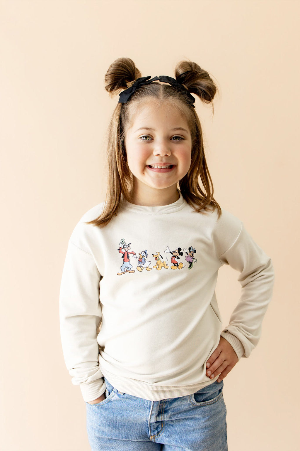 Sweatshirt in Mickey and Friends on Ecru
