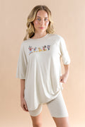 Women’s Biker Short Set in Mickey and Friends on Ecru