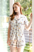 Women's Short Sleeve Pajama Set in Mickey Mouse & Friends