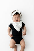 Bib in Midnight Polka Dot