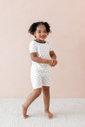 Short Sleeve Pajamas in Midnight Polka Dot