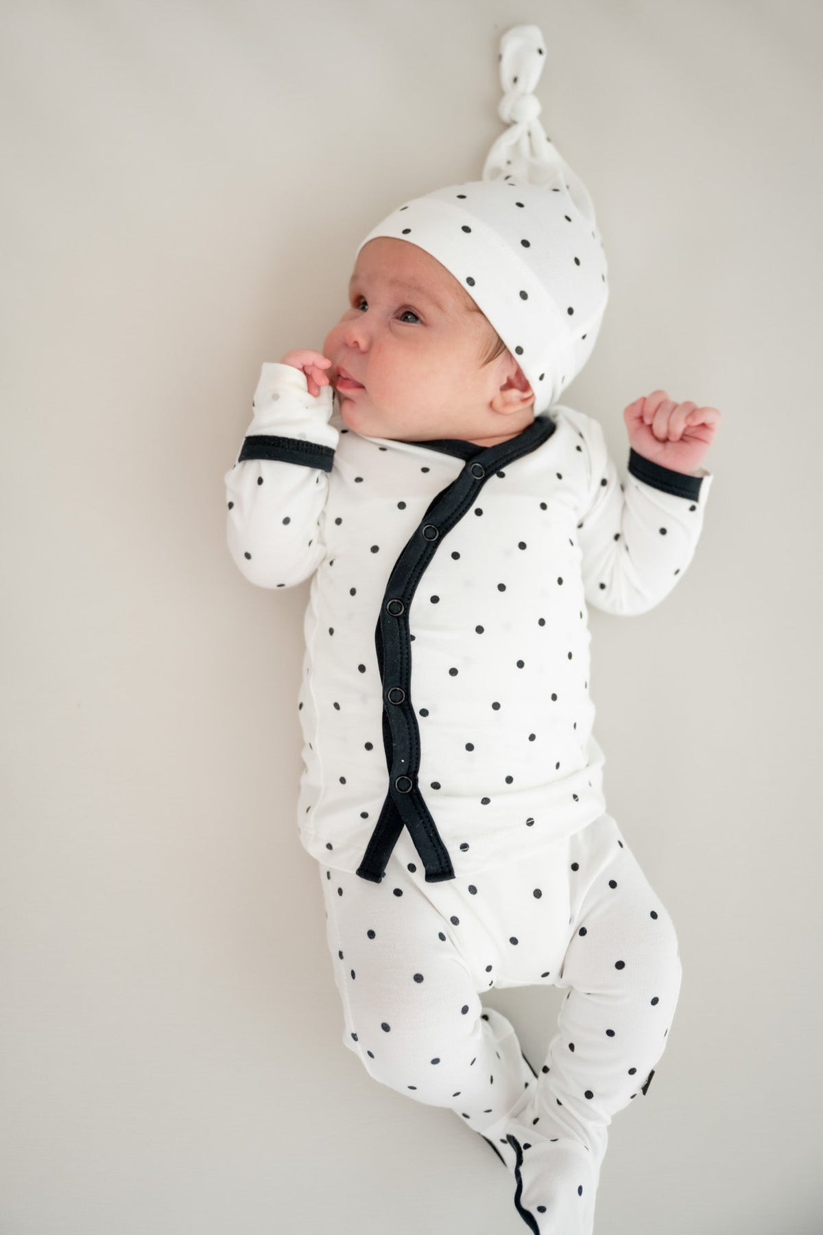 Take Me Home Set with Cap in Midnight Polka Dot